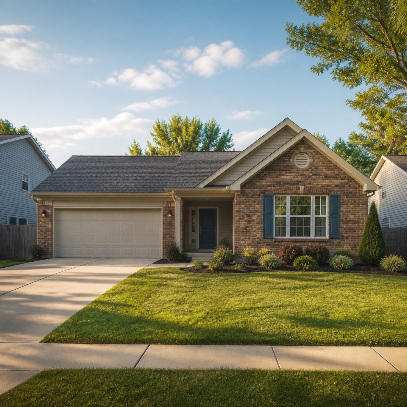 Exterior of a sample US rental home
